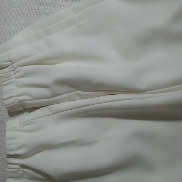 TROUVÉ Stretch Crepe Jogger Pants White - Picture 2 of 8